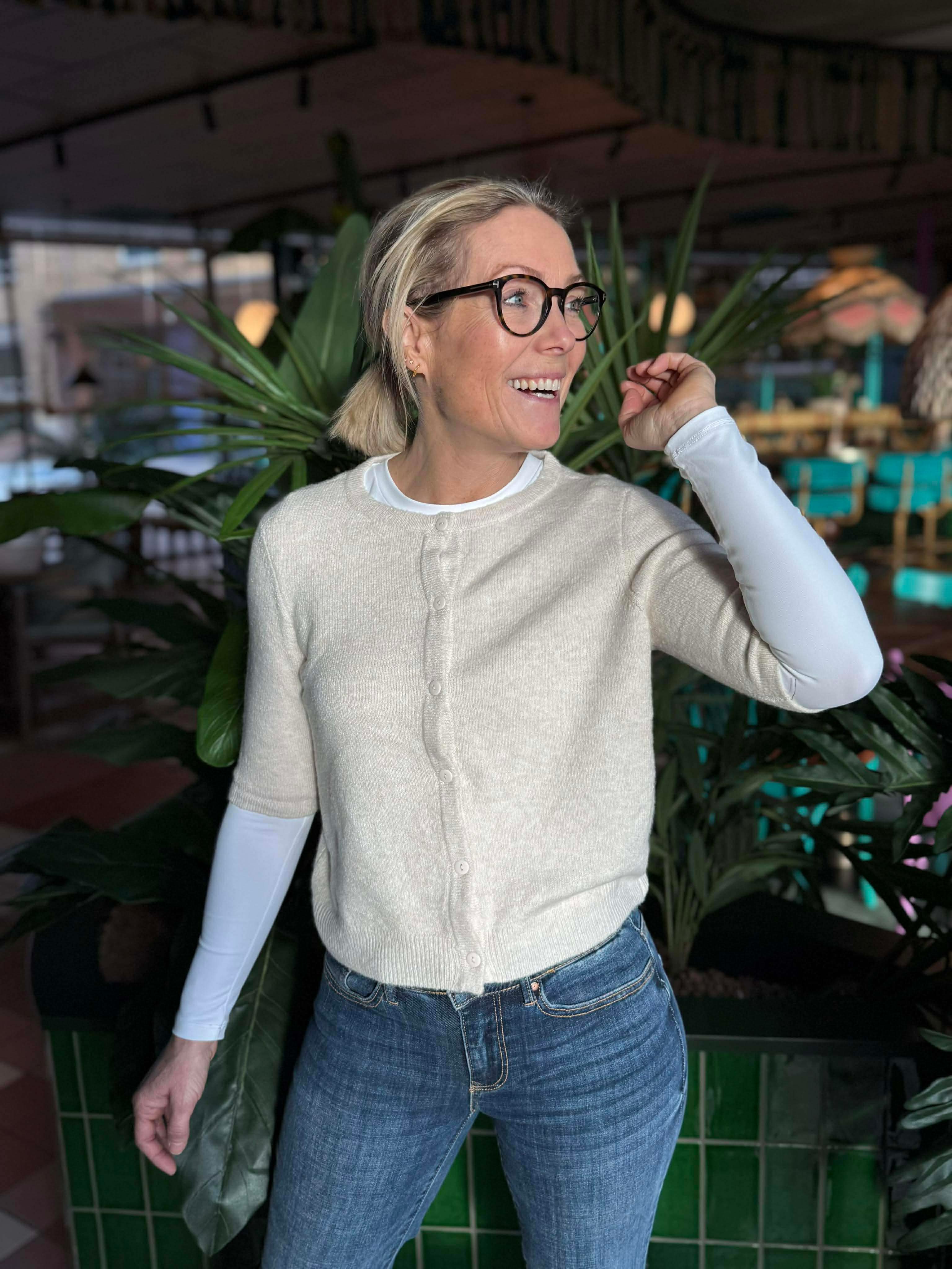 VMDOFFY SS Knit Cardigan - Birch